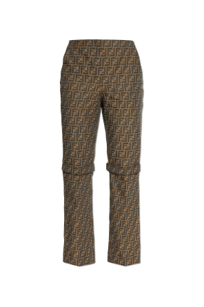 Brown Silk trousers with monogram Fendi - Vitkac Italy